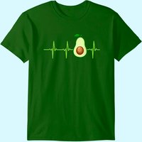 T-Shirt Avocado Heartbeat pour hommes - Noir — T-shirts pour hommes