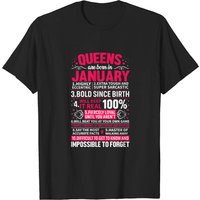 T-shirt Cadeaux d'Anniversaire pour les Reines Nées en Janvier