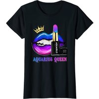 T-shirt pour hommes Aquarius Queen Biting Lips - Cadeau d'anniversaire de février — T-shirts pour hommes