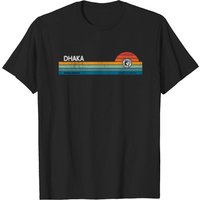 Dhaka Bangladesh Sunset Rainbow Synth Striped T-Shirt for Men — Mens T Shirts
