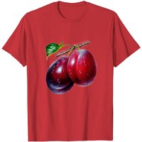 T-shirt Premium Plums Fruit pour Hommes en Noir — T-shirts pour hommes