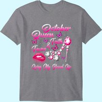 T-shirt pour hommes October Queen Faith & Favor Living My Blessed Life — T-shirts pour hommes