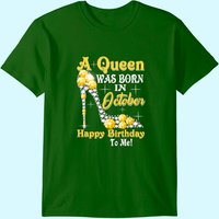 T-shirt Anniversaire - Une Reine Est Née En Octobre — T-shirts pour hommes