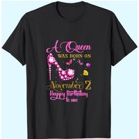 A Queen Was Born on November 26 Birthday Gift T-Shirt for Men — Mens T Shirts