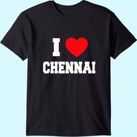 T-shirt I Love Chennai pour hommes en noir — T-shirts pour hommes