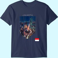 T-Shirt Drapeau de Jakarta Indonésie pour Hommes — T-shirts pour hommes