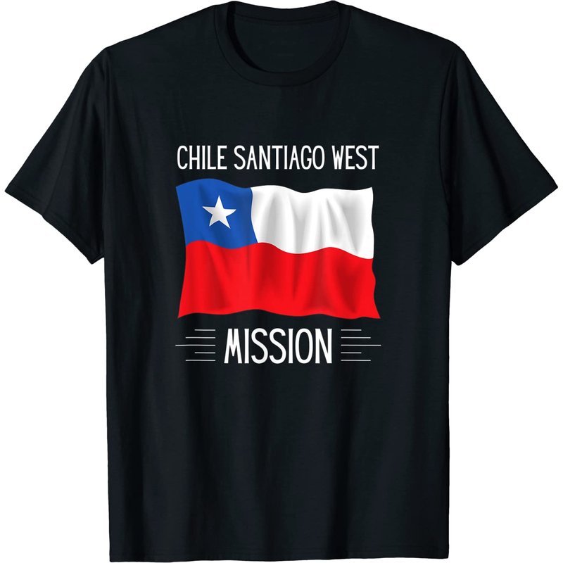 T-shirt Missionnaire Mormont Fier de la Mission LDS de Santiago Ouest — T-shirts pour hommes