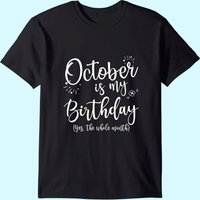 T-shirt Octobre Est Mon Mois d'Anniversaire — T-shirts pour hommes