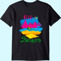 T-shirt Rio de Janeiro Copacabana pour hommes - Noir — T-shirts pour hommes