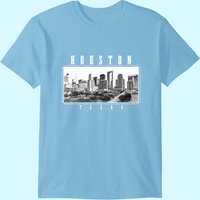 T-shirt Vintage Houston Skyline Texas Pride pour hommes — T-shirts pour hommes