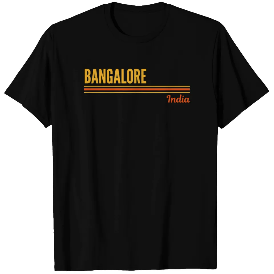 Bangalore India T-Shirt for Men in Black — Mens T Shirts