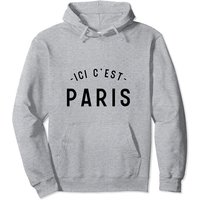 Hoodie Pullover Ici C'est Paris en Vert Militaire — Sweats à capuche pour hommes