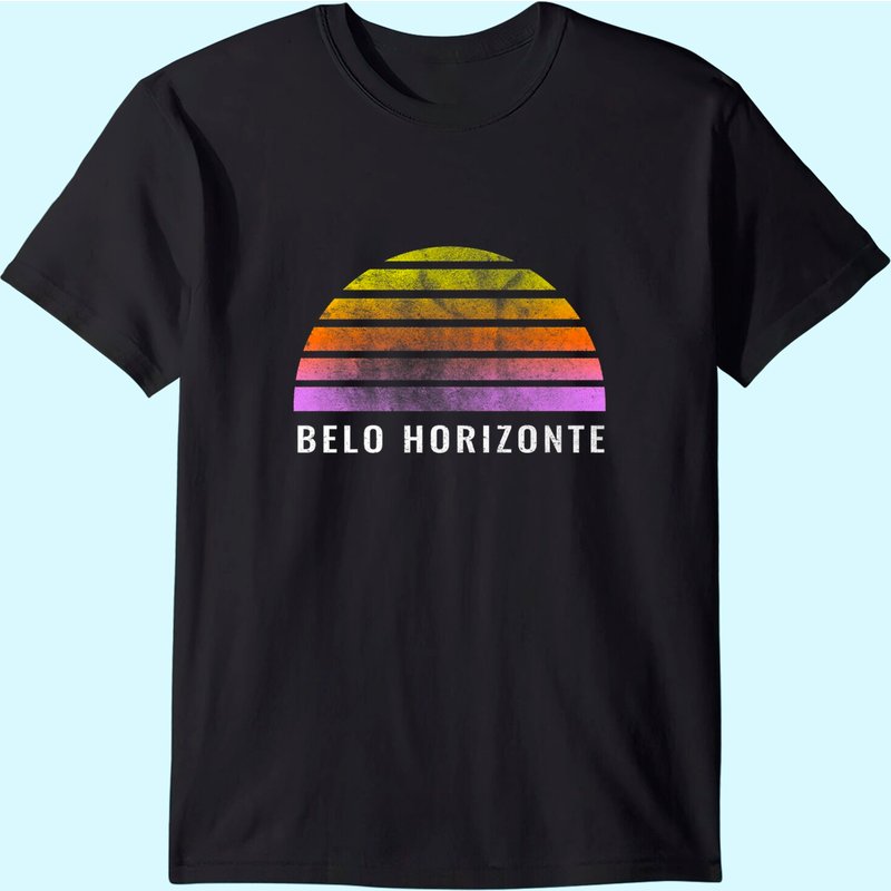 T-shirt Throwback Sunset Vintage Belo Horizonte pour hommes — T-shirts pour hommes