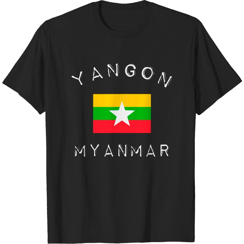 T-shirt Yangon Myanmar pour hommes - Noir — T-shirts pour hommes