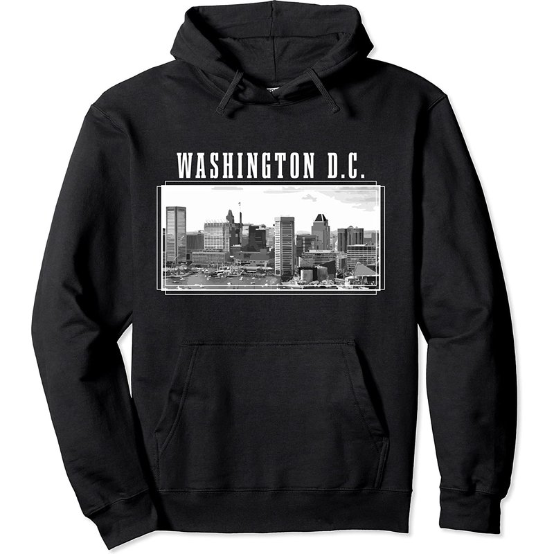 Hoodie Pullover Vintage Skyline Pride Washington D.C. — Sweats à capuche pour hommes
