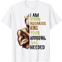 T-shirt Zodiacal pour Hommes Strong Aquarius King — T-shirts pour hommes