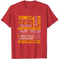 T-shirt pour hommes : Les rois sont nés en mars — T-shirts pour hommes