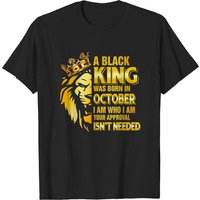 T-shirt Kings Are Born In October pour hommes