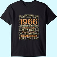 T-Shirt Vintage 55 Ans Juin 1966 pour Hommes
