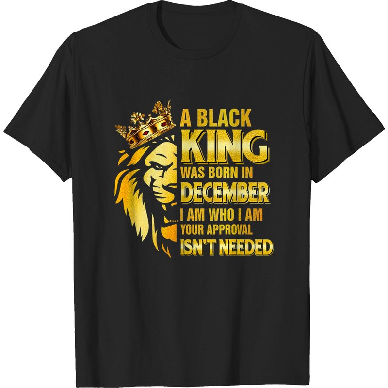 T-shirt Kings Are Born In December pour hommes — T-shirts pour hommes