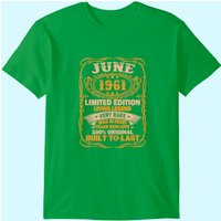 T-Shirt Vintage 60e Anniversaire pour Hommes - Juin 1961