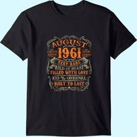 T-shirt Vintage 1961 Août 59 Ans pour Hommes