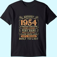 T-Shirt Vintage 65 Ans Août 1954 pour Hommes