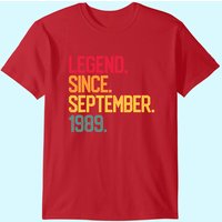T-Shirt Legend Born Septembre 1989 pour Hommes