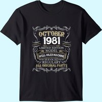 42nd Birthday October 1981 T-Shirt for Men