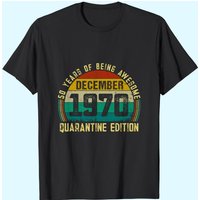 T-Shirt Vintage 50e Anniversaire Né en Décembre 1970 pour Hommes — T-shirts pour hommes