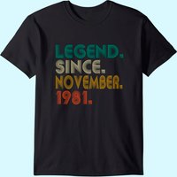 T-Shirt Vintage Legend Depuis Novembre 1981 pour Hommes — T-shirts pour hommes