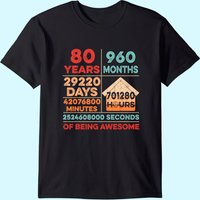 Vintage 80th Birthday T-Shirt for Men