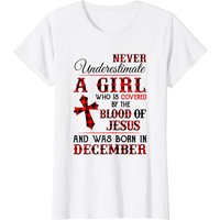 T-shirt pour hommes : Une fille couverte du sang de Jésus, décembre — T-shirts pour hommes
