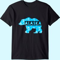 Alaska State Pride Proud Alaskan Blue Grizzly T-Shirt for Men