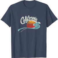 T-Shirt Vintage Surfer 70's Graphique Coucher de Soleil pour Hommes — T-shirts pour hommes