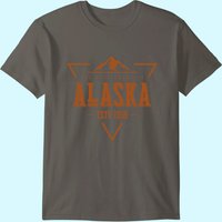 Vintage Denali Mountain Alaska The Last Frontier Logo T-Shirt