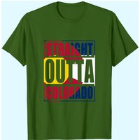 T-Shirt Straight Outta Drapeau du Colorado pour Hommes — T-shirts pour hommes