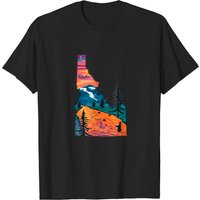 T-Shirt Vintage Fish Carte de l'État de l'Idaho pour Hommes — T-shirts pour hommes