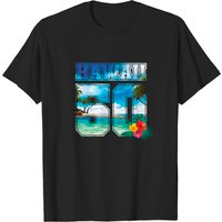 Hawaii 50th State Hibiscus T-Shirt for Men