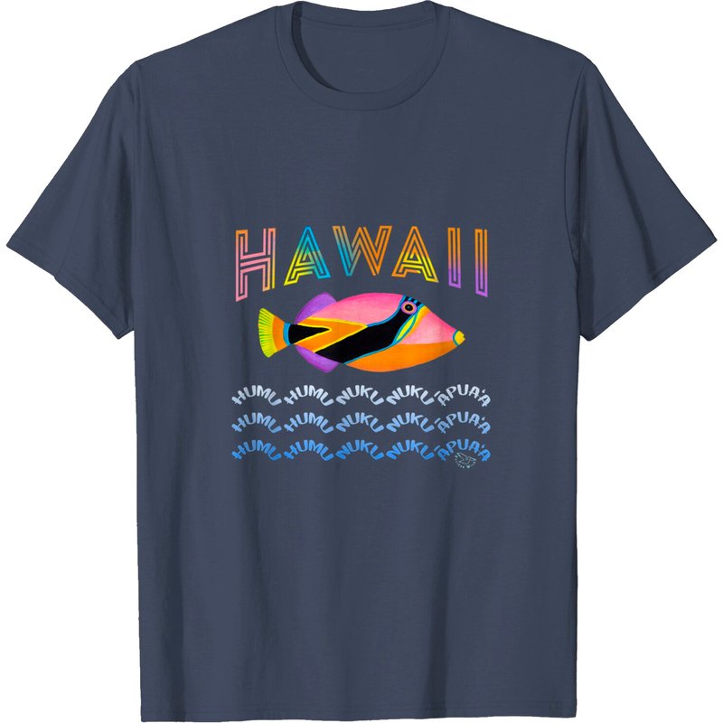 T-shirt tropical Humuhumu, poisson d'État d'Hawaï pour hommes — T-shirts pour hommes