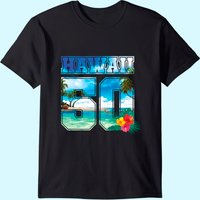 Hawaii 50th State Hibiscus T-Shirt for Men