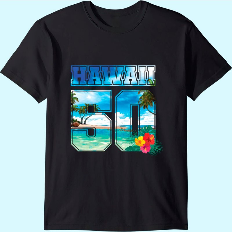 T-shirt Hibiscus de l'État d'Hawaï pour hommes — T-shirts pour hommes