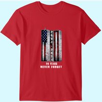 Never Forget Patriotic 911 20th Anniversary T-Shirt for Men