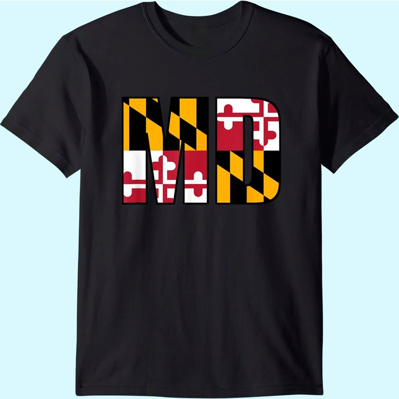 T-Shirt Maryland State Flag Md Baltimore Pride pour Hommes — T-shirts pour hommes