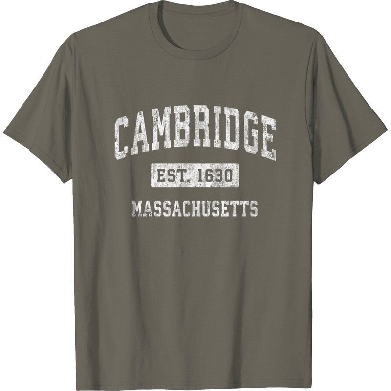 T-Shirt Vintage Cambridge Massachusetts MA Design Sport pour Hommes — T-shirts pour hommes
