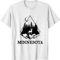 T-shirt Vintage Distress Cerf de la Forêt du Minnesota pour Hommes — T-shirts pour hommes