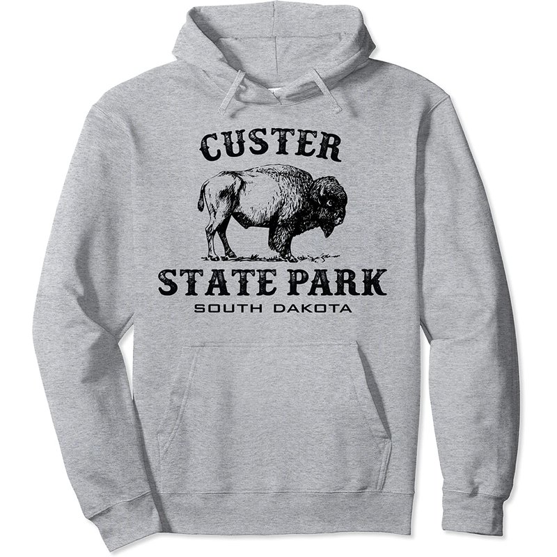 Custer State Park South Dakota American Bison Pullover Hoodie — Mens Hoodies