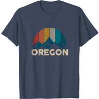 T-shirt Oregon Vintage Montagnes Nature Randonnée pour Hommes — T-shirts pour hommes