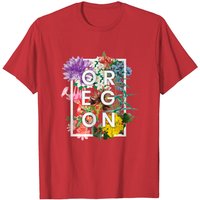 T-shirt Art de Mots Flowers of Oregon pour Hommes — T-shirts pour hommes