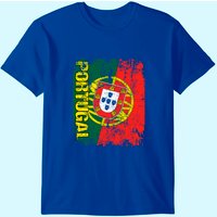T-Shirt Vintage Distress Drapeau du Portugal pour Hommes — T-shirts pour hommes